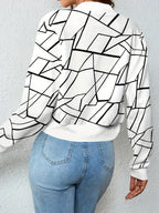 YS0701062 Women'S Open Front Baseball Neck Beautiful Jacket - White
