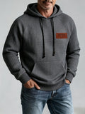 Maqiqi OBM Men's New Autumn/Winter Solid Color Warm and Comfortable Hooded Sweatshirt, Stylish and Versatile for Daily Casual, Work, Commuting, and Outdoor Activities - Dark Gray