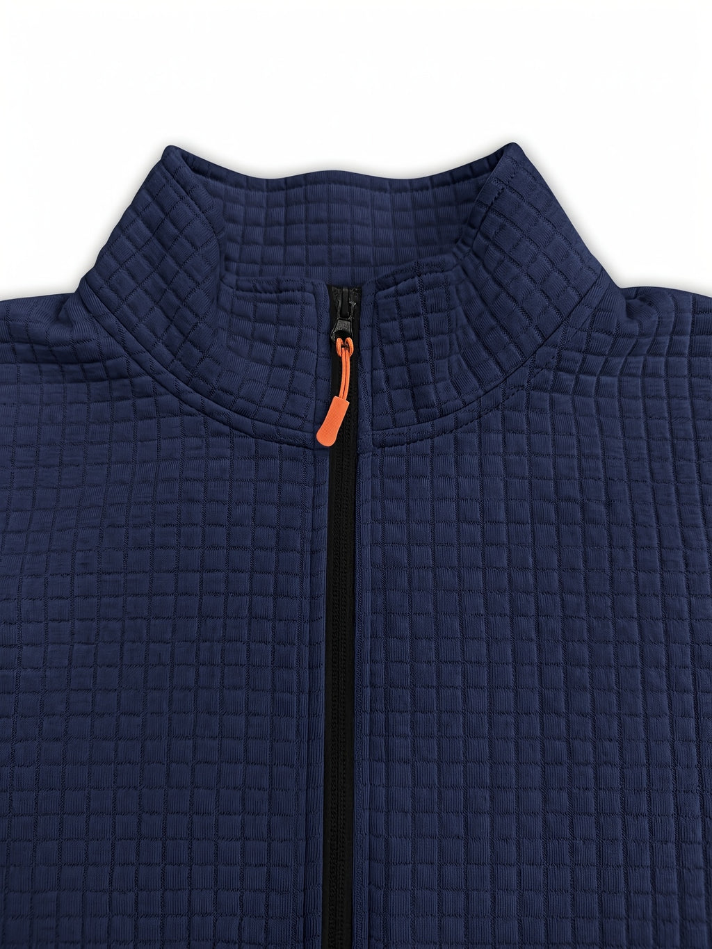 [Pearson OBM] Autumn Winter Men'S Thick Plaid Sports Jacket, Fashionable Checkered Textured Fabric Coat, Comfortable for Daily Outings, Outdoor Activities, Travel, And Vacation, Lightweight Regular Fit, Suitable for Beach, Hiking, Evening Wear - Navy