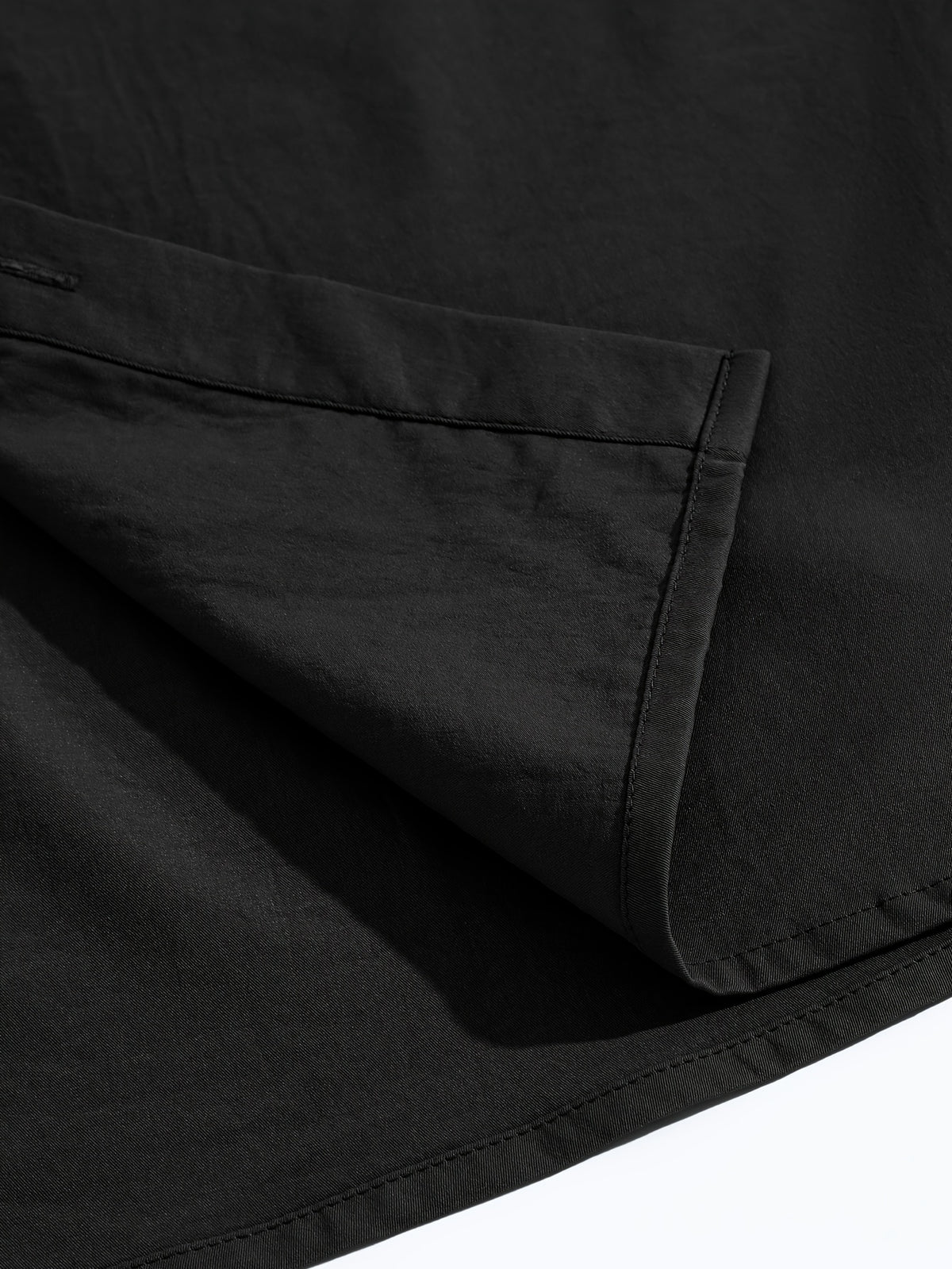 MIANZHI Men's Shirt, Japanese-Style Casual Long-Sleeve Shirt, New Spring/Autumn Loose-Fit Outerwear, Versatile Solid Color Turn- Collar Shirt for Men - Black