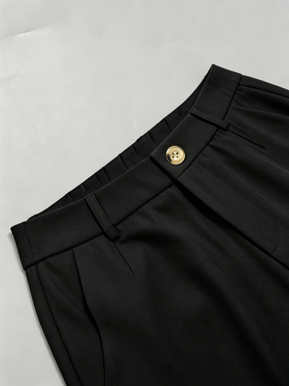 HMY (Beltless) "Elegance-Enhancing" Slightly Flared Suit Pants, High-Waist Commuter Trousers, Gentle and Versatile, Sure to Please + Taluan - Black