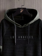Men'S Fashion Hoodie Sweatshirt - Black Crash Gray