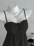 ZLLZ Women'S Cute Solid Color Cami Top, Summer - Black