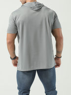 Men's Short-Sleeve Hoodie - Grey