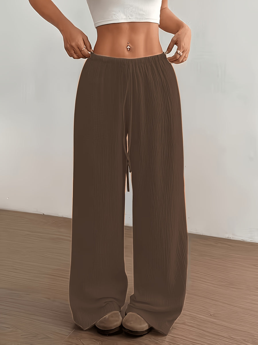 3pcs Women's Long Pants, Elegant Straight-Leg Trousers, Simple and Casual, Suitable for Daily Wear and Vacation - Army Green + Coffee + Black