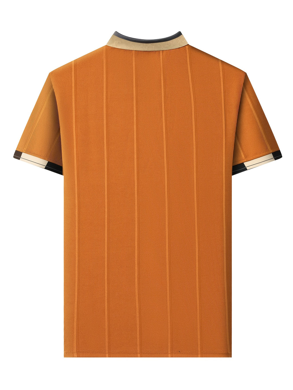 [Pearson OBM] Men'S Textured Jacquard Fabric Fashion Short Sleeve T-Shirt 3pcs Set, Suitable for Daily Casual Outings And Work Wear, Ideal Men'S Holiday Gift - Khaki+Coffee+Caramel