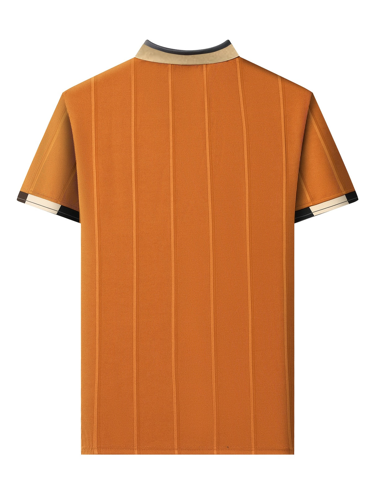 [Pearson OBM] Men'S Textured Jacquard Fabric Fashion Short Sleeve T-Shirt 3pcs Set, Suitable for Daily Casual Outings And Work Wear, Ideal Men'S Holiday Gift - Khaki+Coffee+Caramel