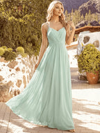 Elegant and Fashionable Party Dress, Long Evening Gown for Family Gatherings and Birthdays, Formal Evening Attire, Bridesmaid Performance Dress, Ball Gown, Exclusive for Award Ceremonies, Holiday Date Set, Mother's Wedding Dress - Light Green