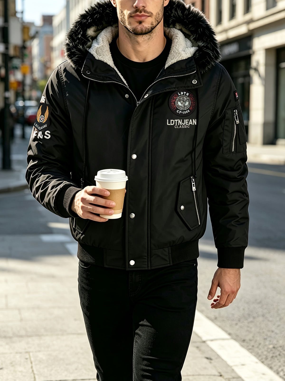 Men'S Winter Jacket Coat - Versatile And Fashionable for Casual Wear, Suitable for Outdoor Activities, Hiking, Commuting, And Gifting - Black