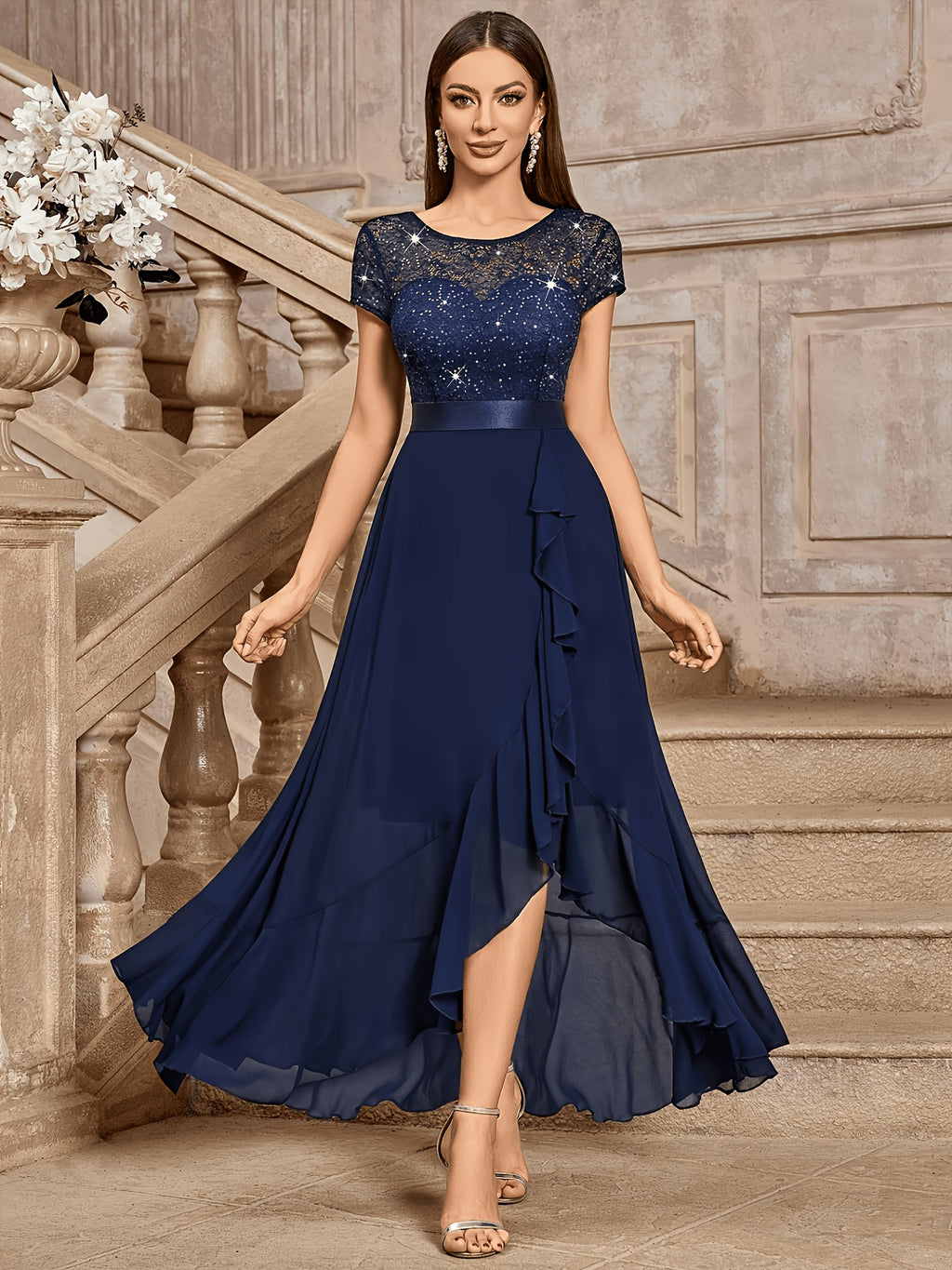 Evening Gowns for Women, Host Performance Dresses, Bridesmaid Dresses, Prom Evening Gowns, Concert Performance Dresses, Award Ceremony Dresses, Fashion Boutique Dresses, Holiday Attire, Graduation Outfits, Holiday Date Outfits - Blue