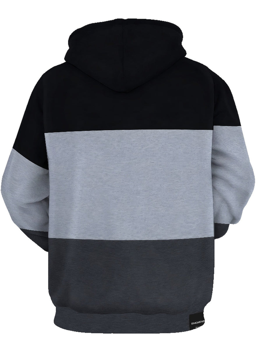 Men's Premium Printed Design – Not Textured, Essential Fashion Sweatshirt for Men, Color-Block Hooded Sweatshirt with Long Sleeves, Casual Sporty Hoodie for Autumn/Winter Outdoor Wear, Slightly Stretchy Fabric with Pocket Design, The Perfect Gift - Mixed colors