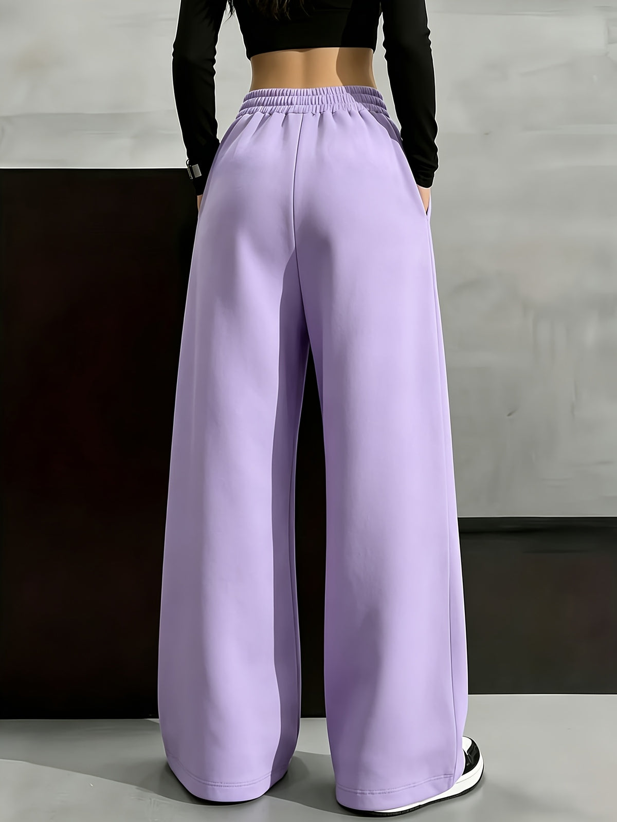 Spring And Autumn Women'S Fun Printed Hip-Hop Style, Butterfly Silhouette Printed Street Fashion, Comfortable Retro Basic Fashion Commute All-Match Y2K Apparel Women'S Clothing, Suitable for Outdoor Leisure - Purple