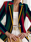 Women's Autumn Campus Fashion,  Outdoor Travel Attire, Tops with Unique Patterns, Elegant Printed Autumn Coats, and Exquisite Blazers. - Mixed colors