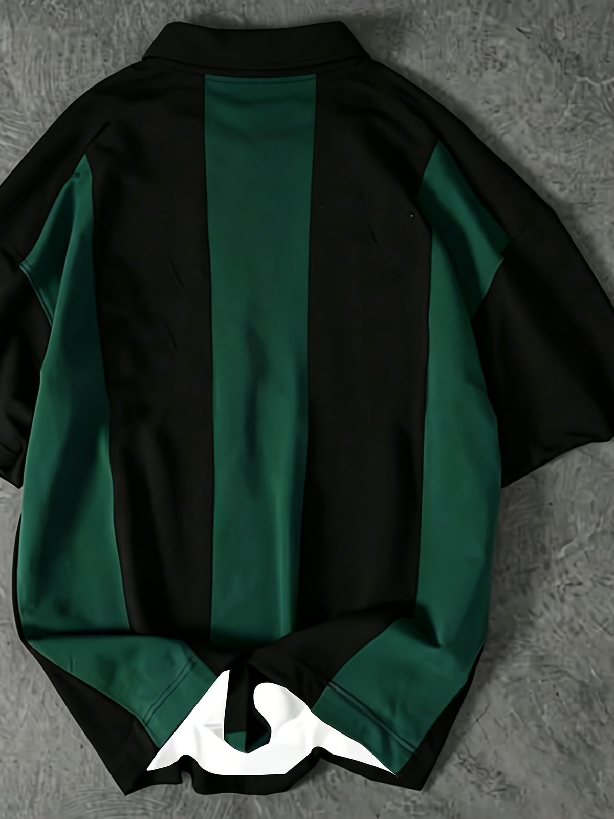 Men's Casual Striped Polo Shirt, Suitable for Summer and Casual Attire - Dark Green