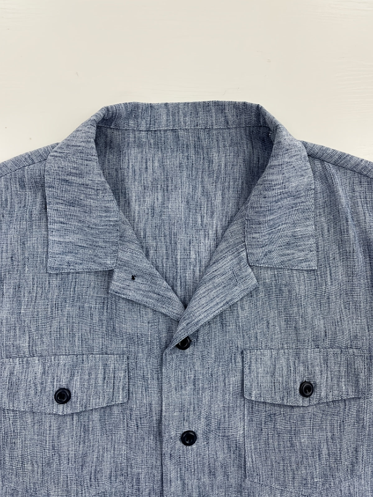 Men's Guayabera Long Sleeve Shirt, -Look Lapel Collar Multi-Pocket Workwear Long Sleeve Shirt, Casual Breathable Cuban Style for Daily Outdoor Wear - Navy Color