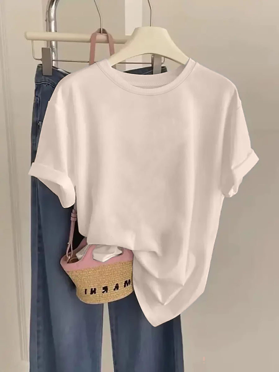Yin Yang Cause and Effect Print Short Sleeve, Casual Women's Short Sleeve, Simple and Stylish Design, Versatile for Any Outfit, Suitable for Spring, Summer, and Autumn, Machine Washable, Comfortable Fit - Apricot