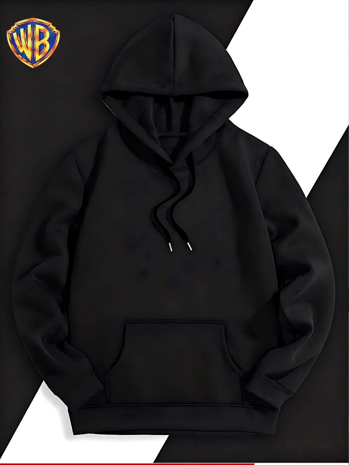Dark and Edgy Style Hooded Sweatshirt, Featuring a Reimagined Clown Portrait Print with a Graffiti-like Texture That Exudes a Street Vibe. Packed with Streetwear Brand Attributes, It Unleashes a Free-spirited Aura and Is Unisex for Both Men and Women - Black