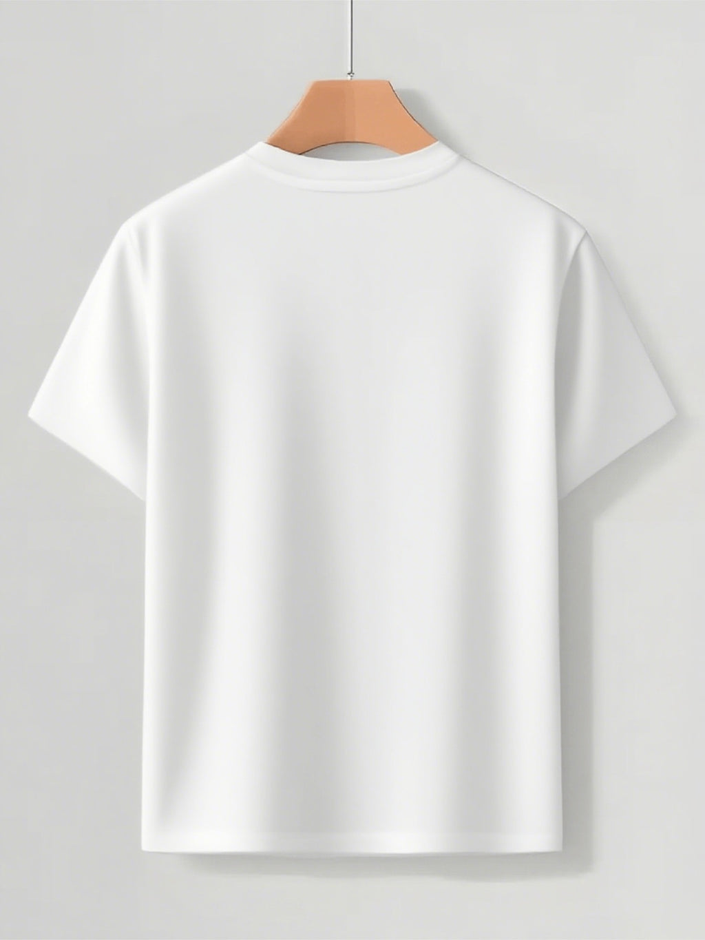 Summer Men's Simple and Stylish Letter Print T-shirt, Casual Round Neck, Slightly Stretchy Short Sleeves, Regular Fit, Suitable for Outdoor and Daily Casual Wear in Summer- Unisex- Single Piece - White