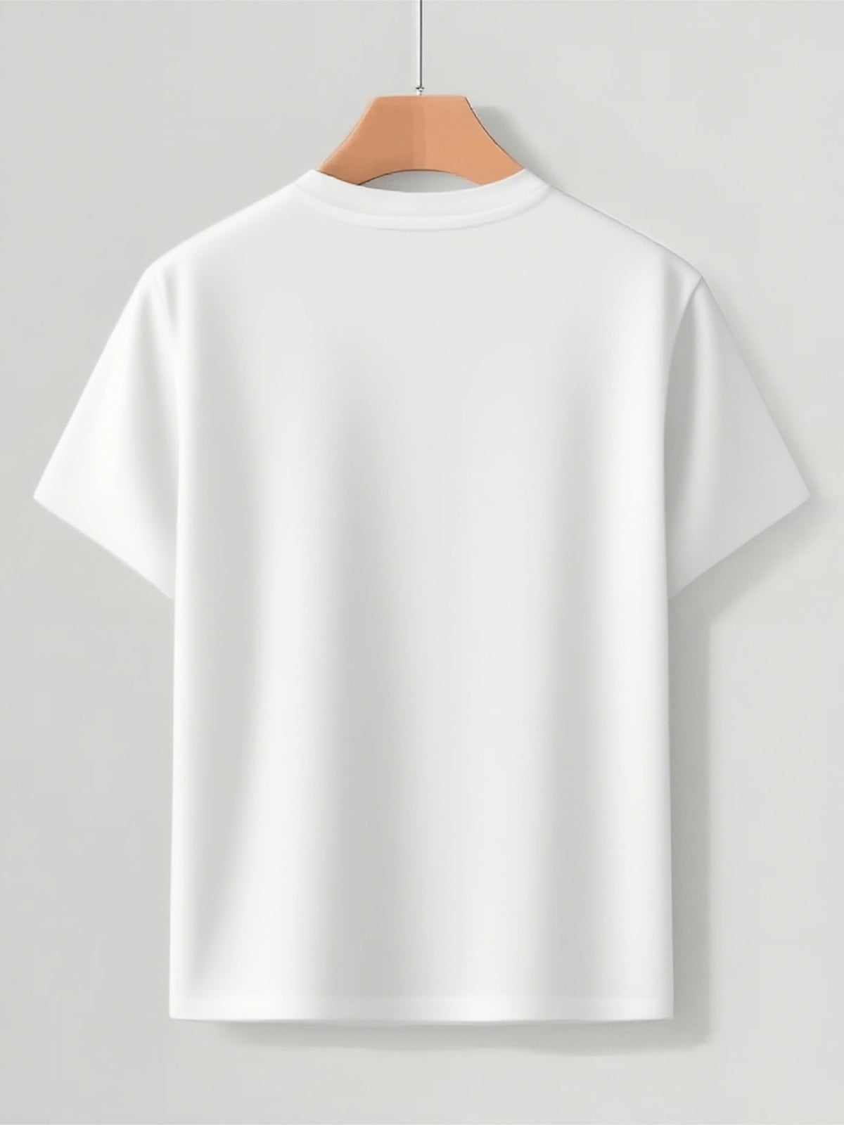 Summer Men's Simple and Stylish Letter Print T-shirt, Casual Round Neck, Slightly Stretchy Short Sleeves, Regular Fit, Suitable for Outdoor and Daily Casual Wear in Summer- Unisex- Single Piece - White
