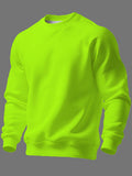 Men'S Fashion Casual Round Neck Sweatshirt, Autumn Winter Trendy Sweatshirt, Suitable for Home Leisure, Travel Essential - Mixed colors