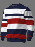 New Fashionable Trendy Crew Neck Long Sleeve Autumn/Winter Printed Crew Neck Sweatshirt Men's Top - Mixed colors