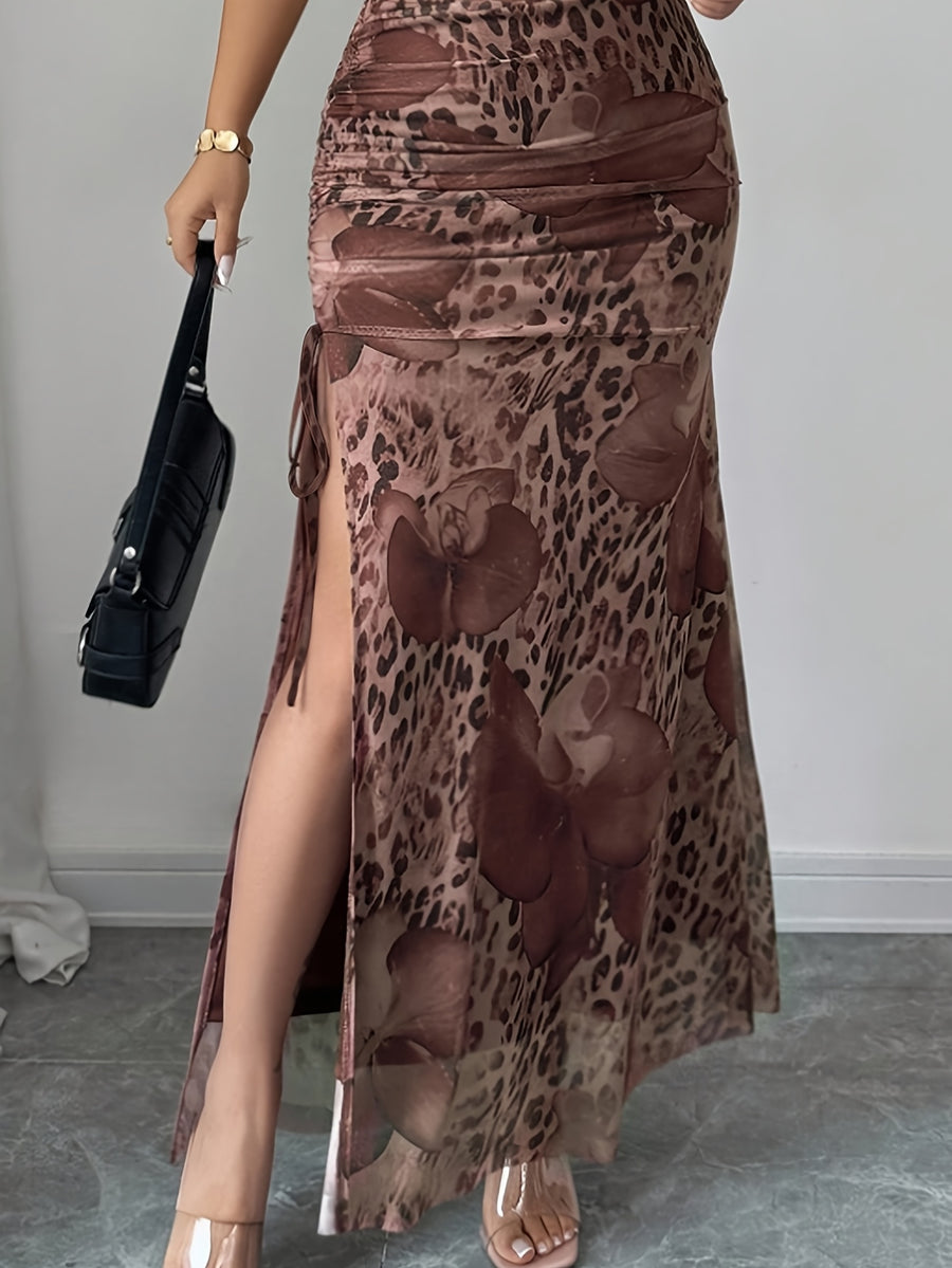 Elegant and Fashionable Women's Hip-Hugging Skirt - The color of rouge