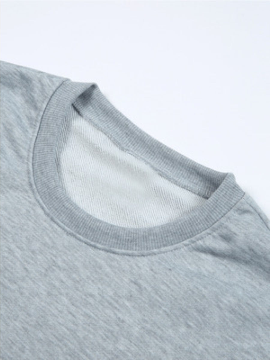 Los Angeles LOS ANGELES Letter Sweatshirt, Unisex Daily Versatile Long Sleeve Spring/Autumn Trendy Top - Grey