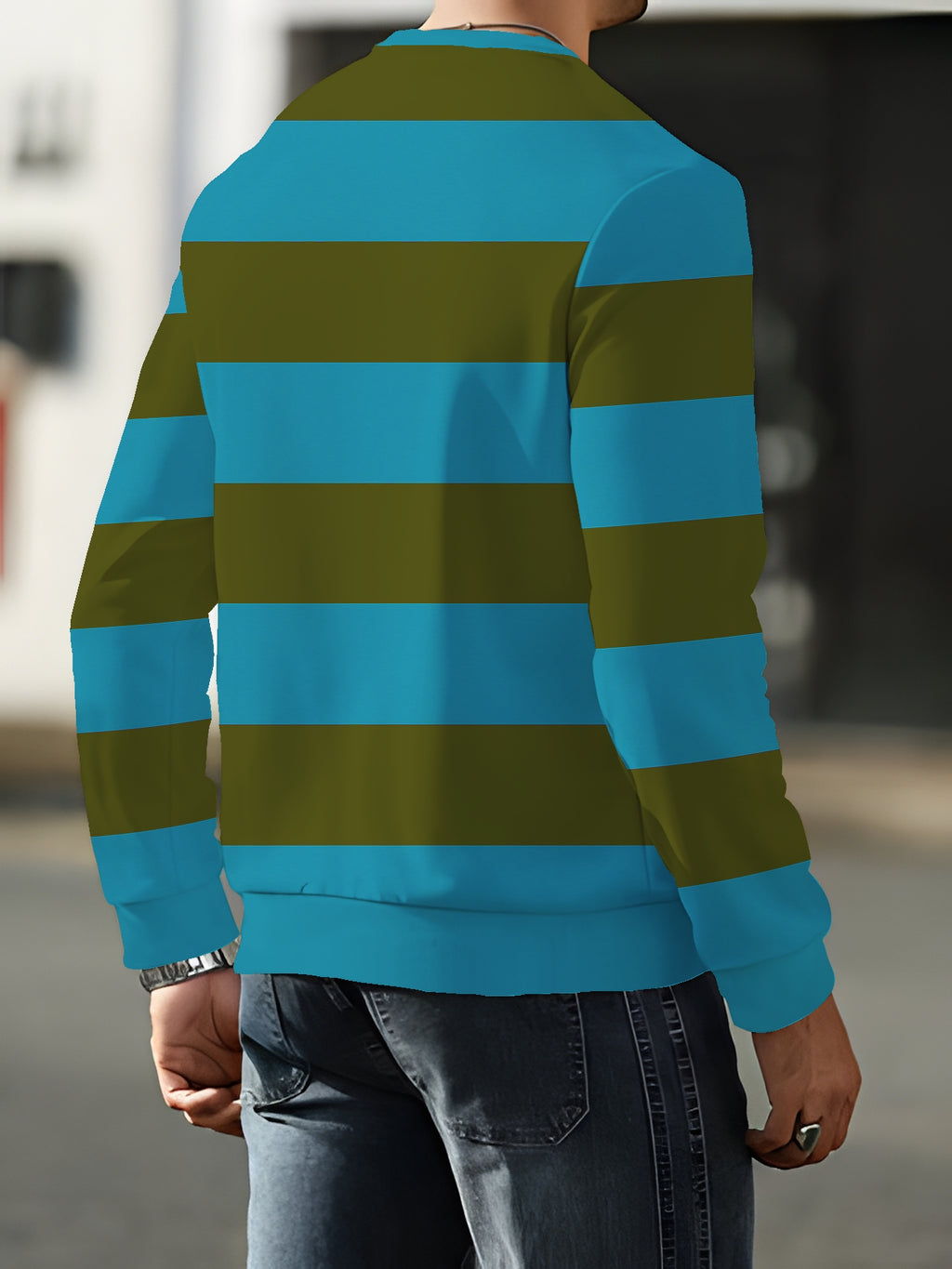 Men's Crew Neck Sweatshirt, Trendy Brand Fashion, Long Sleeve, Fall/Winter 2026, New Arrival, Premium Crew Neck Sweatshirt - Mixed colors