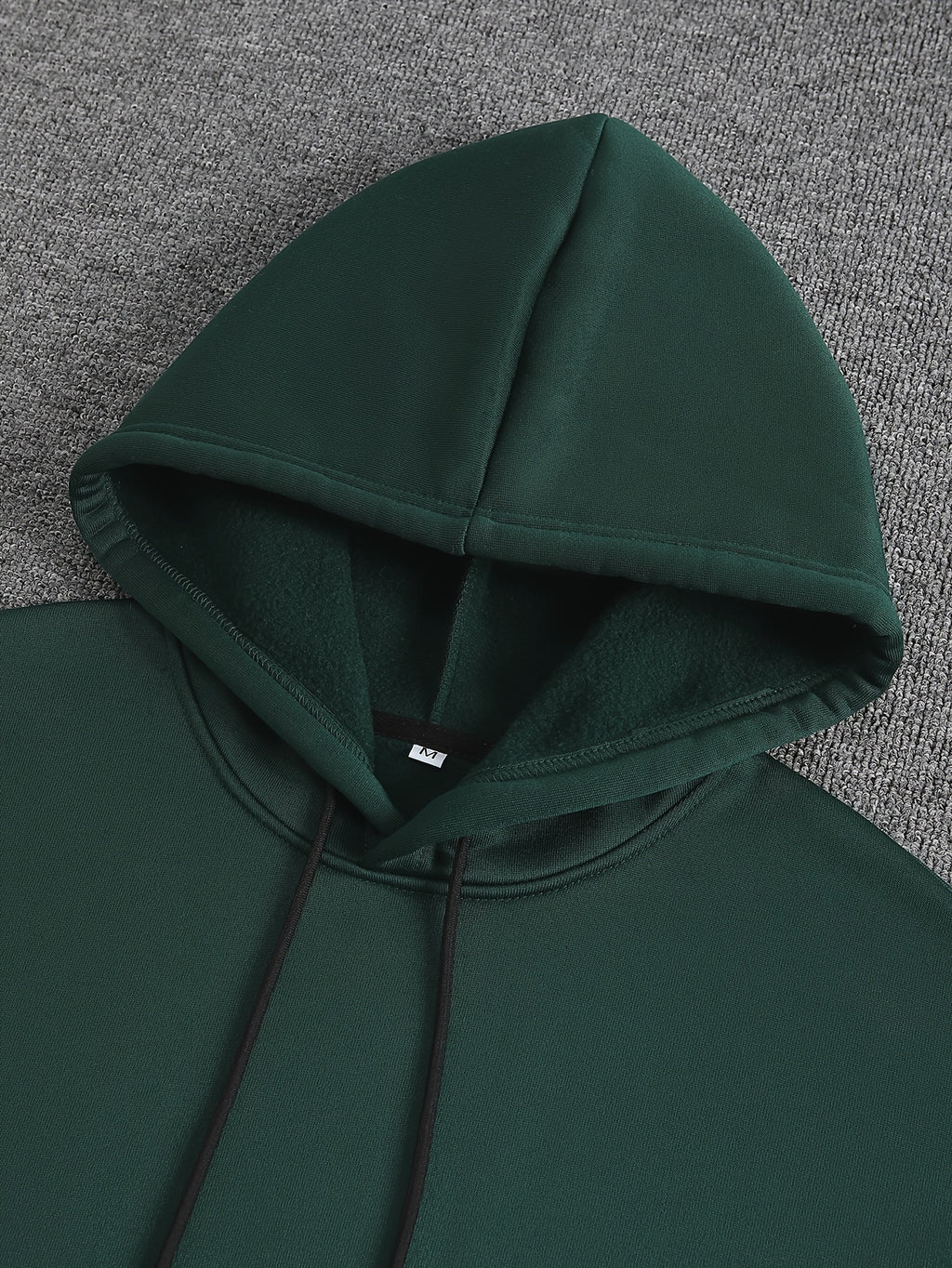 Men'S Autumn Winter Print Hooded Fleece Sweatshirt, Versatile Athletic Casual Loose Hooded Sweater - Green