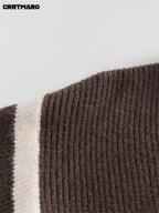 CRRTMARO Men's Warm Collar Sweater - Solid Color Regular Fit Pullover, Long Sleeve Casual Sweater Suitable for Fall Winter Warmth, Versatile for Office & Casual Attire, Hand Washable Top - Green