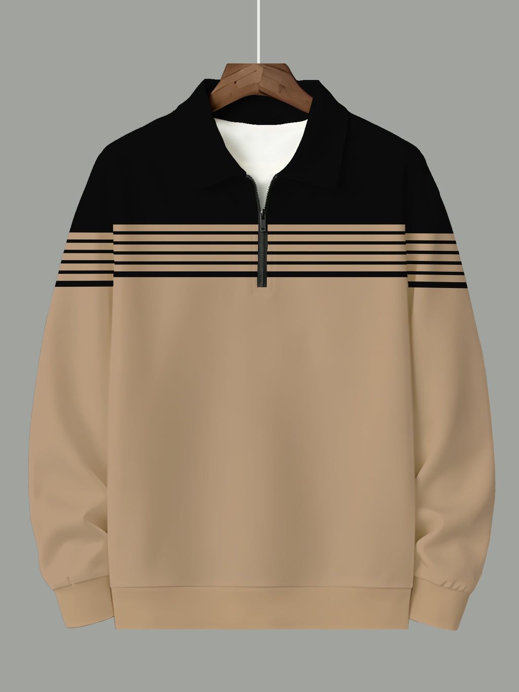 Men's Fashion Half-Zip Sweatshirt, Casual Novelty Men's Sweatshirt, Essential Choice for Home and Leisure - Mixed colors