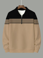 Men's Fashion Half-Zip Sweatshirt, Casual Novelty Men's Sweatshirt, Essential Choice for Home and Leisure - Mixed colors