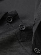 Summer New Men'S Short-Sleeved Polo Shirt 3pcs Set Multi-Color Optional Fashionable Versatile Daily Casual Comfortable And Breathable Fabric Suitable for Outdoor Sports And Business Casual Wear Essential Polo Shirt for Mature Men - Black + Navy + Khaki
