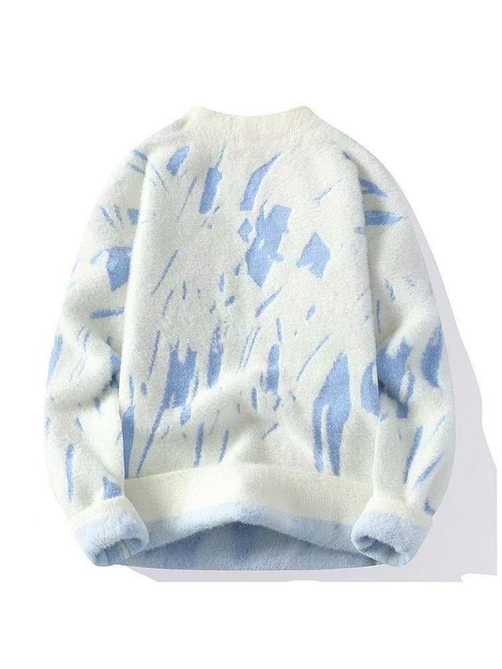 Men's Ted Sweater, Warm for Autumn/Winter, Crew Neck, Basic Style, Casual Menswear - Off-white