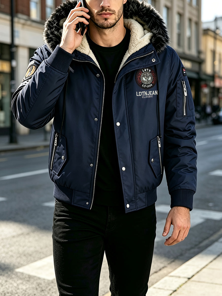 Men'S Winter Jacket Coat - Versatile And Fashionable for Casual Wear, Suitable for Outdoor Activities, Hiking, Commuting, And Gifting - Royal Blue