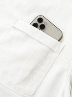 Men'S Casual Romantic Vacation Henley Shirt Long Sleeve Top - White