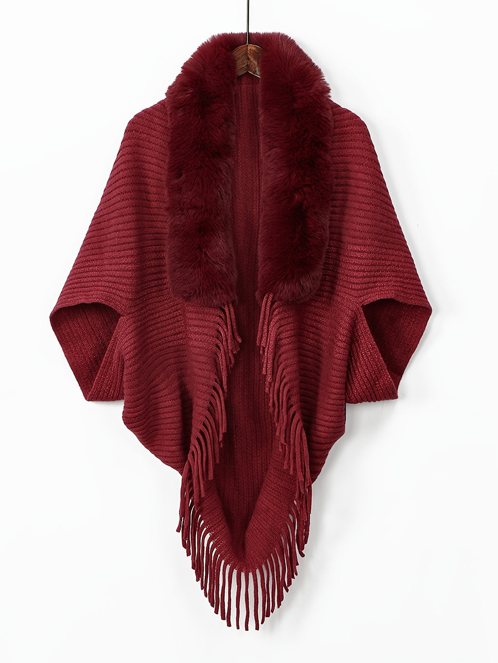 Color-Block Scarf, Soft And Comfortable Scarf, Elegant And Fashionable for Daily And Parties - Burgundy