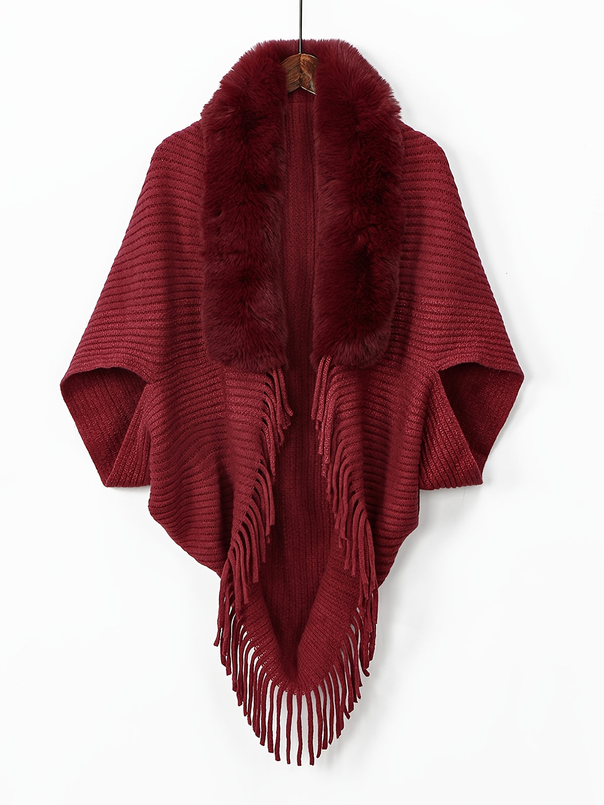 Color-Block Scarf, Soft And Comfortable Scarf, Elegant And Fashionable for Daily And Parties - Burgundy