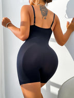 A Fashion Strapless Bodycon Jumpsuit That Cinches the Waist, Lifts the Hips, and Accentuates the Figure - Black