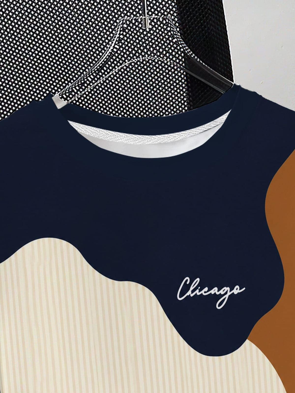 Men'S Fashion Fit Short Sleeve T-Shirt Summer New Trendy Individual Abstract Design Top Casual Round Neck Pullover Student Short Sleeve Tee - Mixed colors