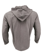 Zhiyu OBM 2pcs Men's Fashion Casual Beach Style Hooded Long Sleeve Open Front Cardigan | High-End Skin-Friendly Soft Shirt | 100% | Essential Golf Beach Polo Outfit | Breathable and Lightweight | for Indoor Gatherings and Outdoor Sports | Wardrobe - Grey+Black