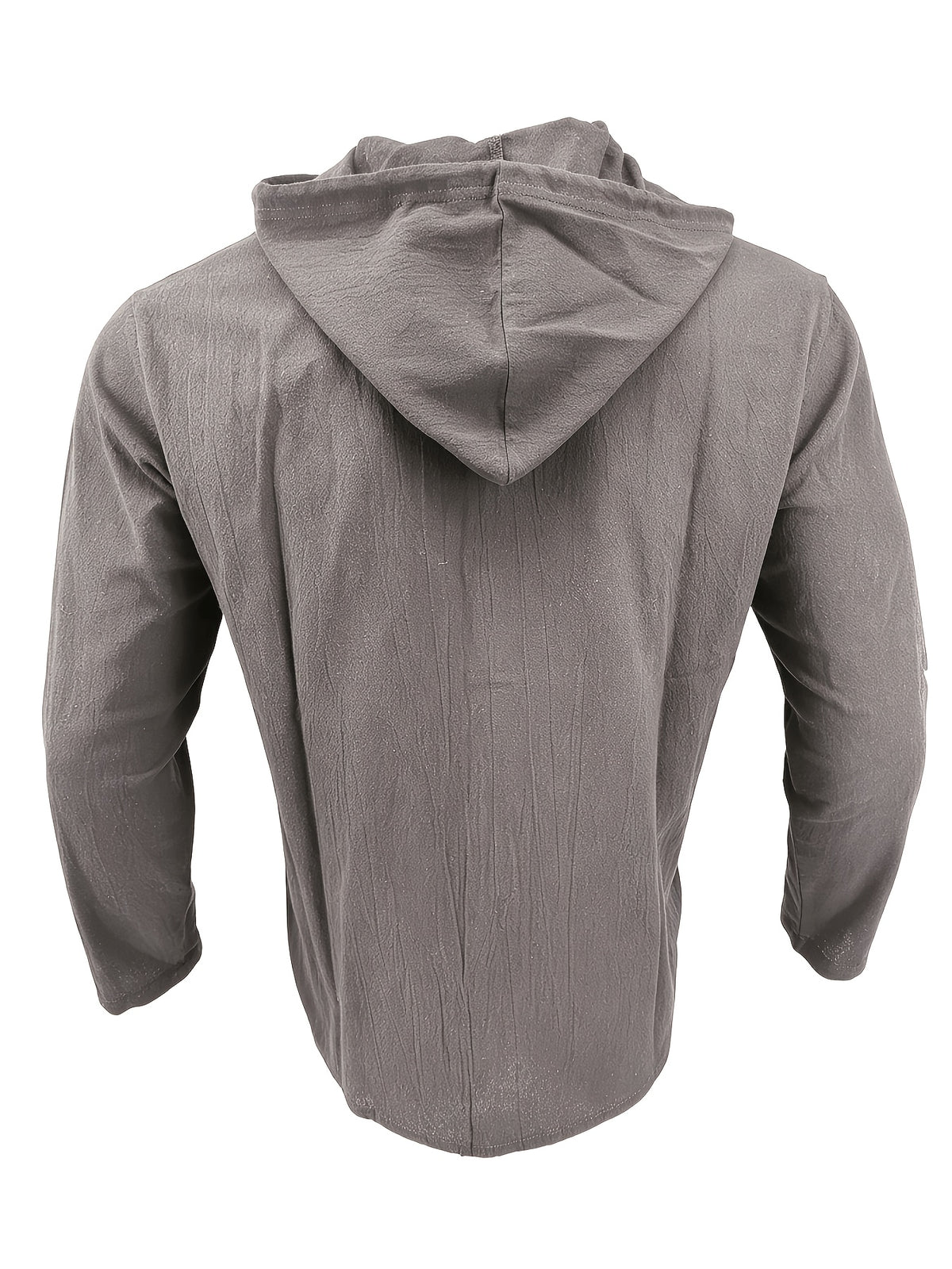 Zhiyu OBM 2pcs Men's Fashion Casual Beach Style Hooded Long Sleeve Open Front Cardigan | High-End Skin-Friendly Soft Shirt | 100% | Essential Golf Beach Polo Outfit | Breathable and Lightweight | for Indoor Gatherings and Outdoor Sports | Wardrobe - Grey+Black