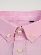 Men'S Long Sleeve 60 Oxford Dress Shirt, Casual - Pink Color