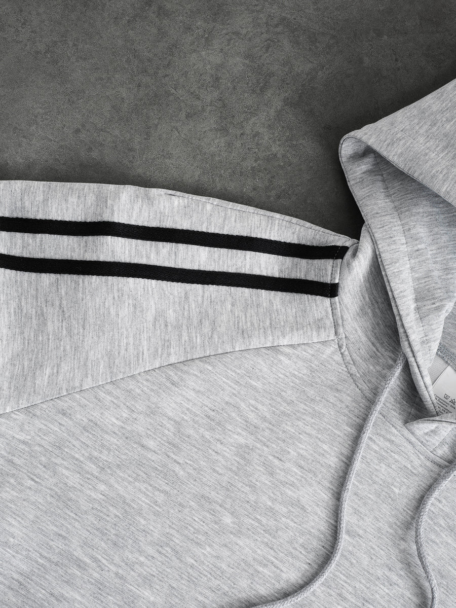 [Warner Bros. Official] Men's Raglan Sleeve Gray and Black Hooded Sweatshirt, Joker HER JOKER Sketch Portrait, Scrawled Line Sketch Print, Autumn/Winter Loose Color-Block Sport Hoodie, Streetwear Fashion Casual Versatile Sportswear for Autumn/Winter - Light Gray And Black