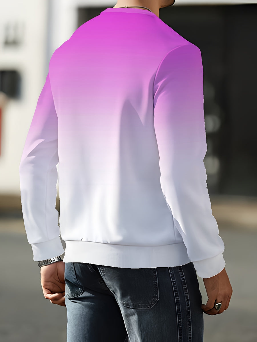 New Autumn/Winter Long-Sleeve Printed Crewneck Sweatshirt for Men - Mixed Color 3