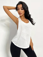 Western Women'S Commuter Athletic Style Vest Top - White