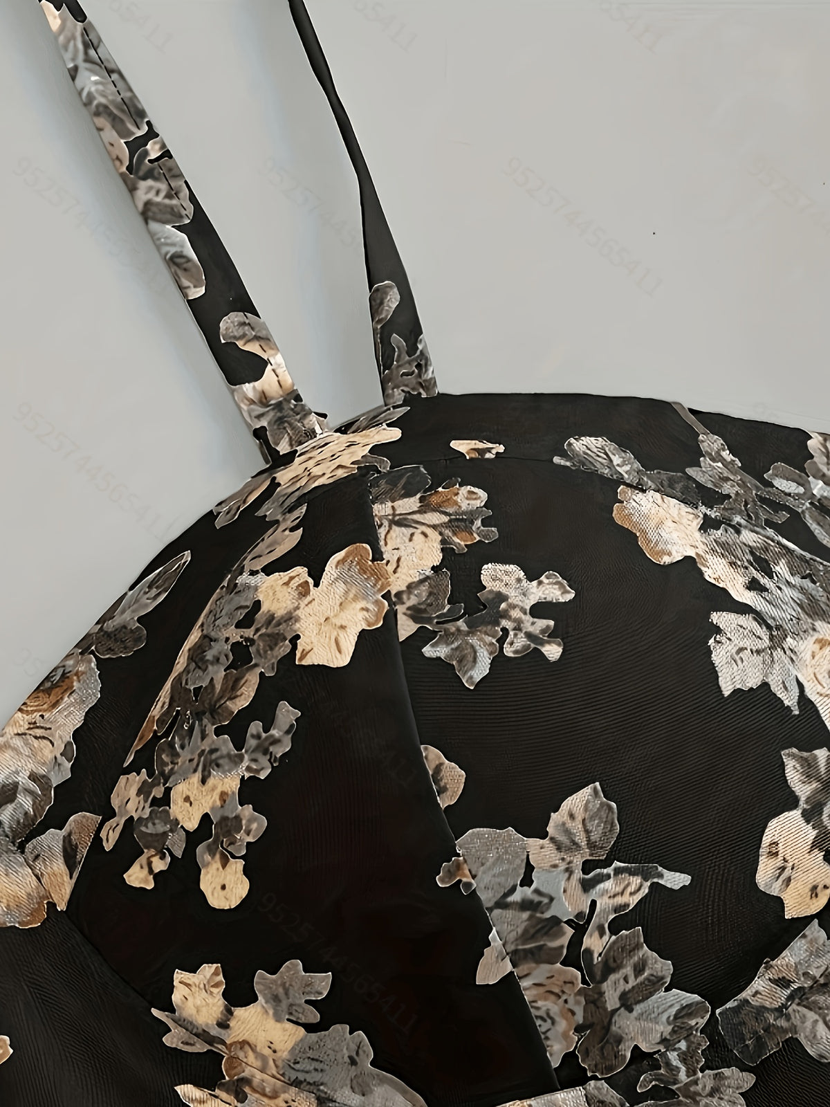 Summer Elegant Floral Print Waist-Cinching Strappy Mini Dress for Women - Multicolor