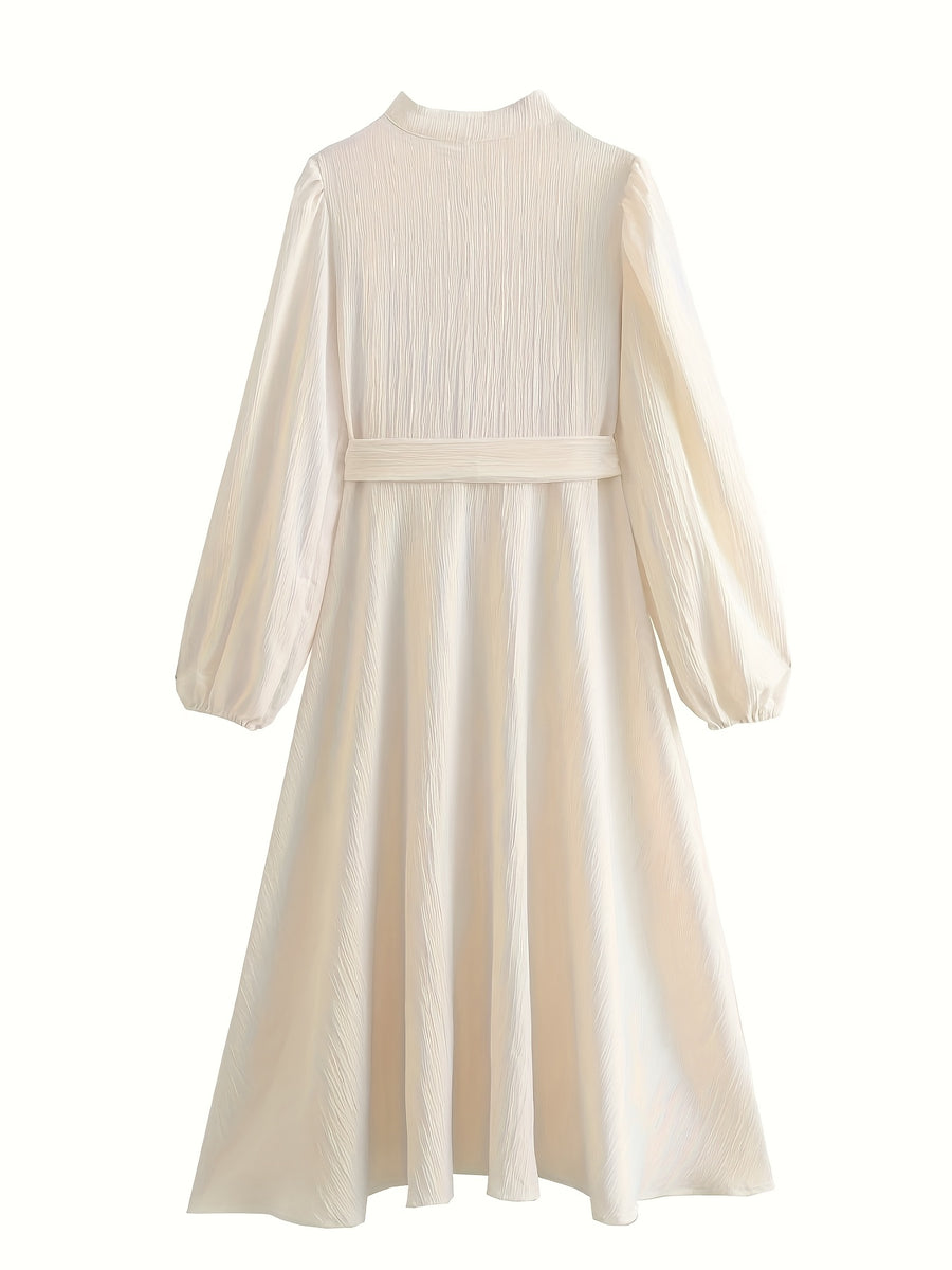 Bridesmaid Shirt Dress - Beige