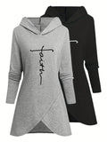 2pcs Random Women'S Hooded Mid-Length Coats - 2PCS mixed colors