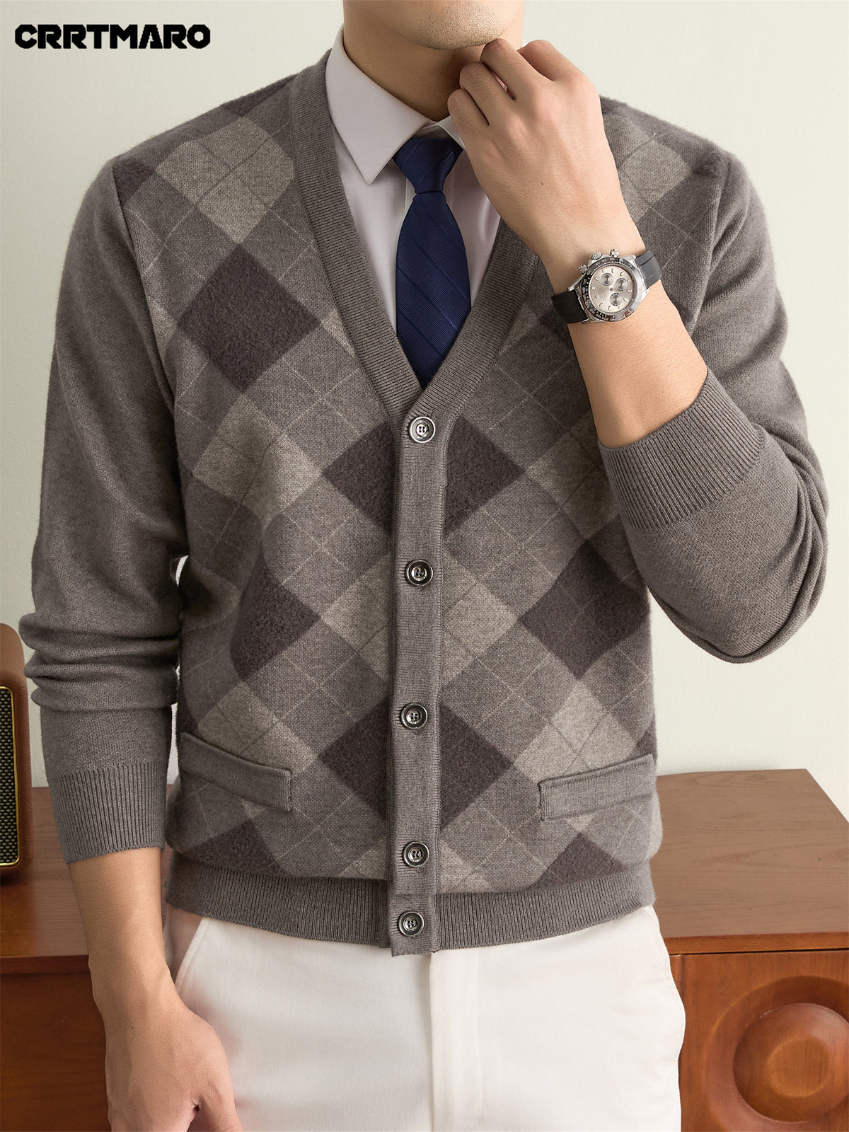 Men'S Pullover Sweater, Warm Casual Layering Top for Fall And Winter - Camel